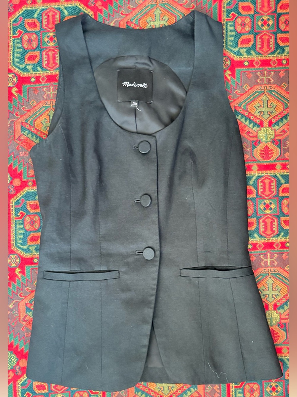 Madewell Black Women's Tailored Vest
